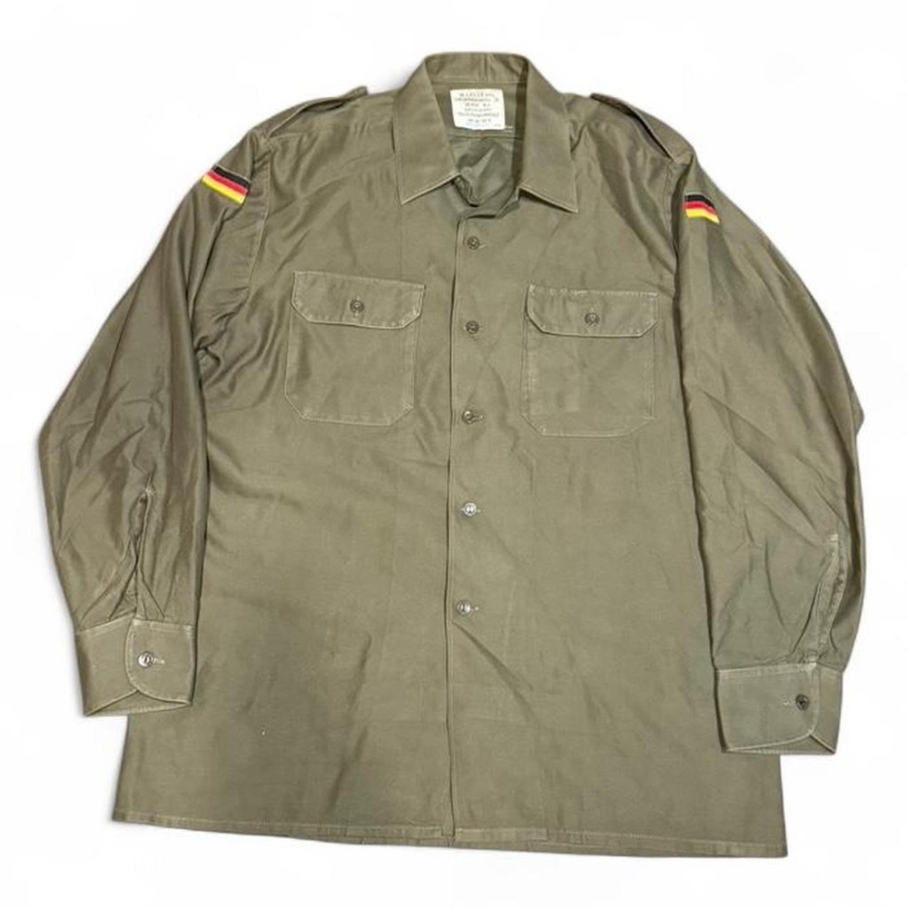 Vintage 1987 Bundeswehr German Army Olive Field Shirt